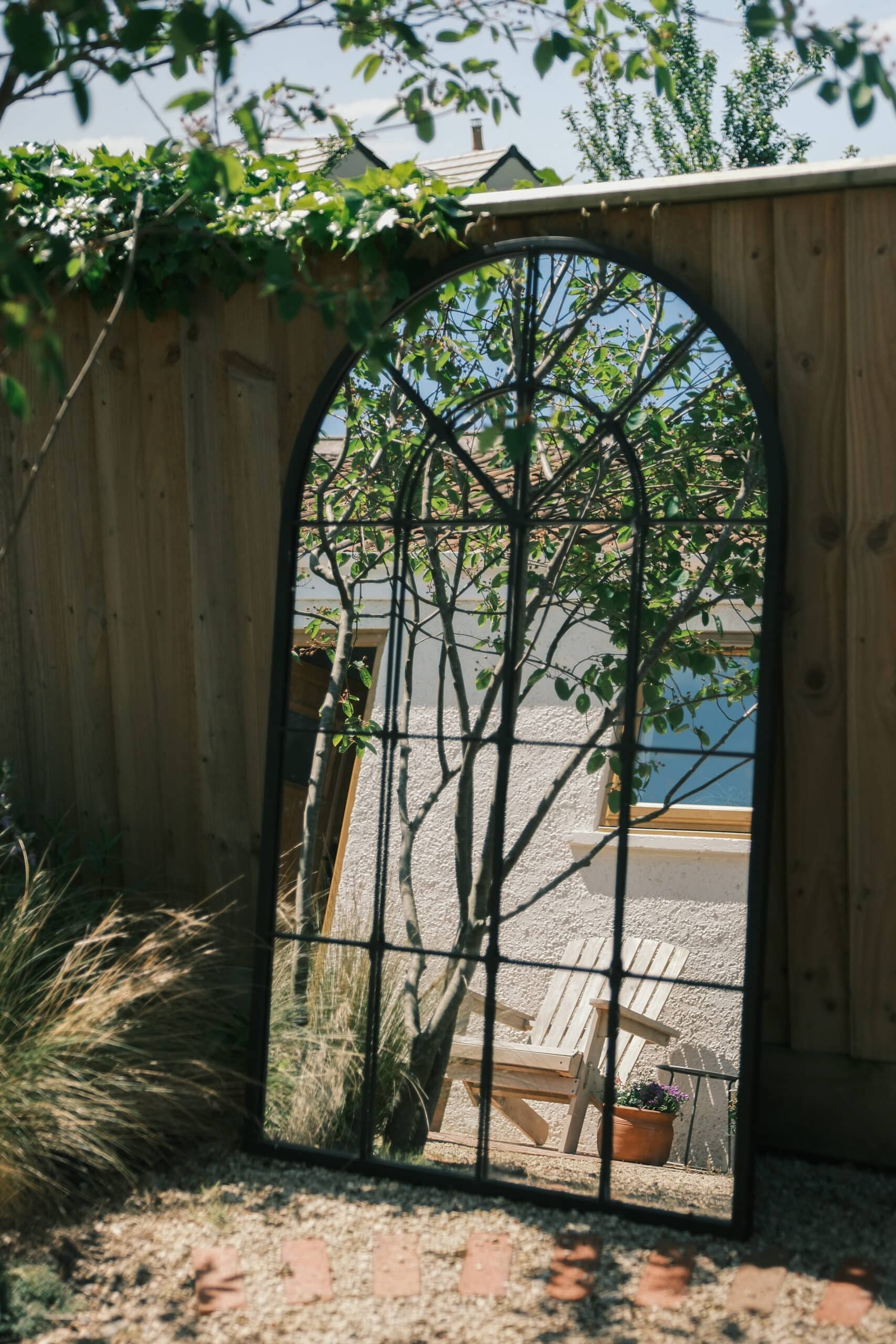 Mirror garden reflection Old Sodbury